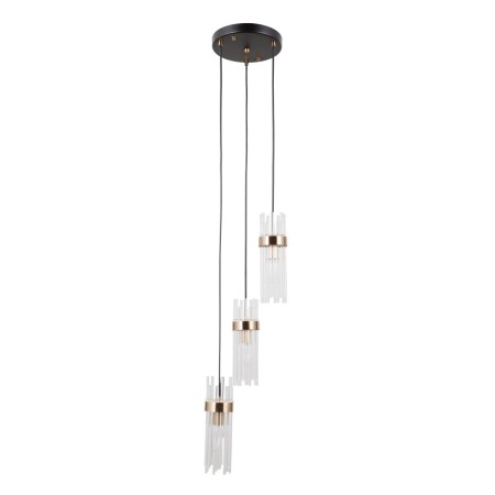 Nowoczesna lampa wisząca ITALUX PND-40760-3-BK-HBR