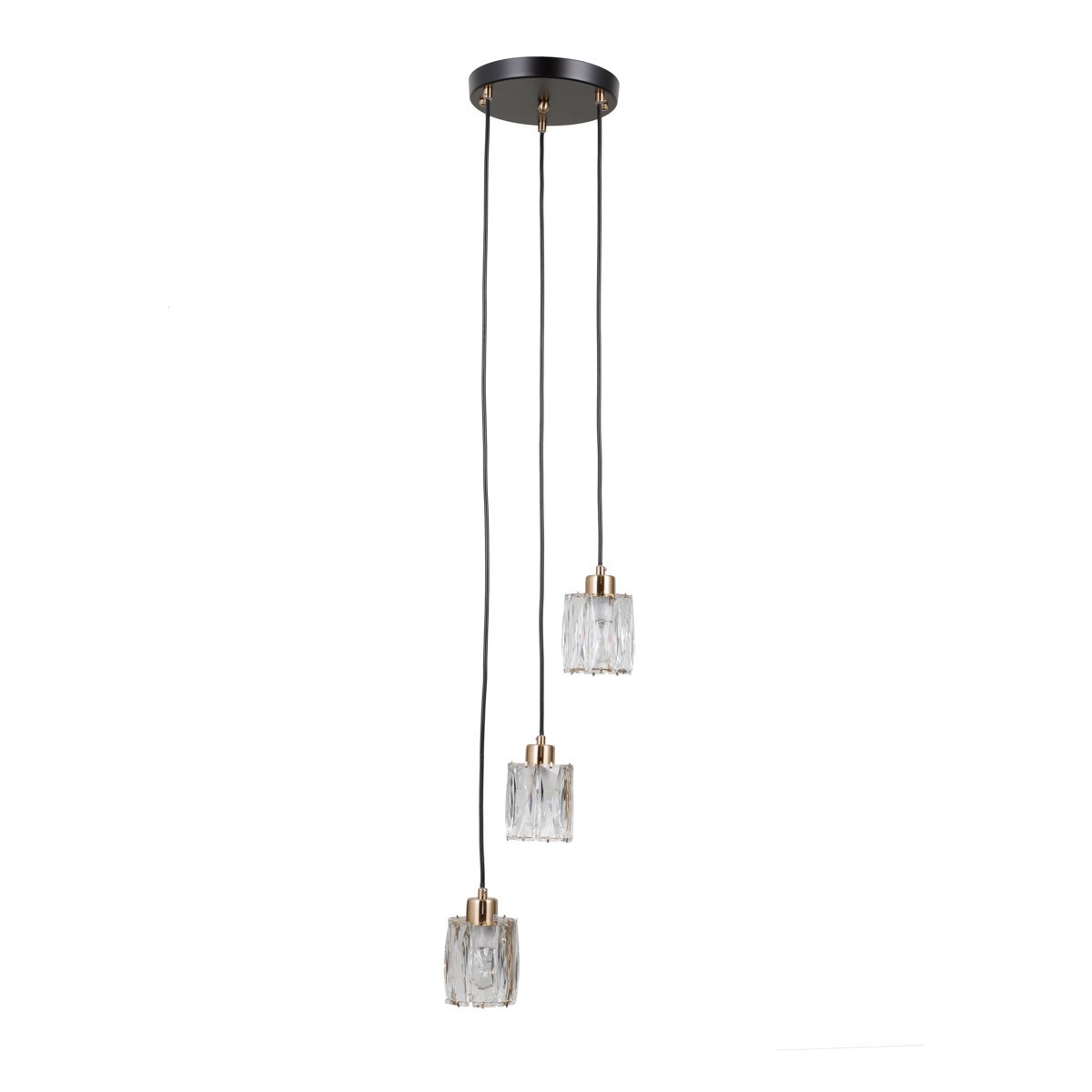 Lampa wisząca z kryształami ITALUX PND-40813-3R-BK-HBR