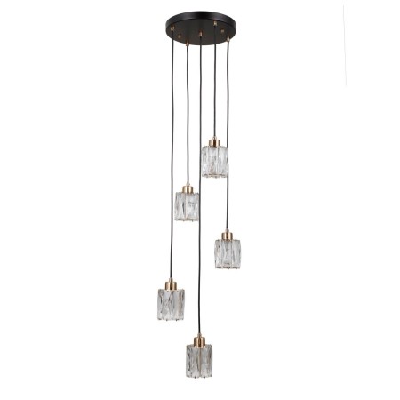 Lampa wisząca z kryształami ITALUX PND-40813-5R-BK-HBR