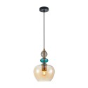 Nowoczesna lampa wisząca ITALUX PND-30263-1A-BRO-AMB