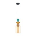 Nowoczesna lampa wisząca ITALUX PND-30263-1C-BRO-AMB
