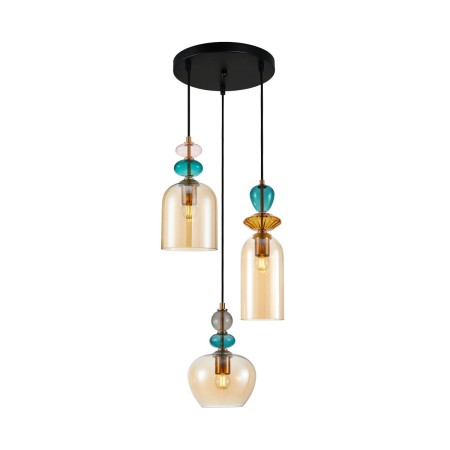 Nowoczesna lampa wisząca ITALUX PND-30263-3A-BRO-AMB