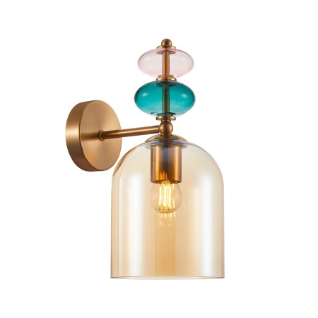 Lampa nowoczesna Kinkiet ITALUX WL-30263-1B-BRO-AMB