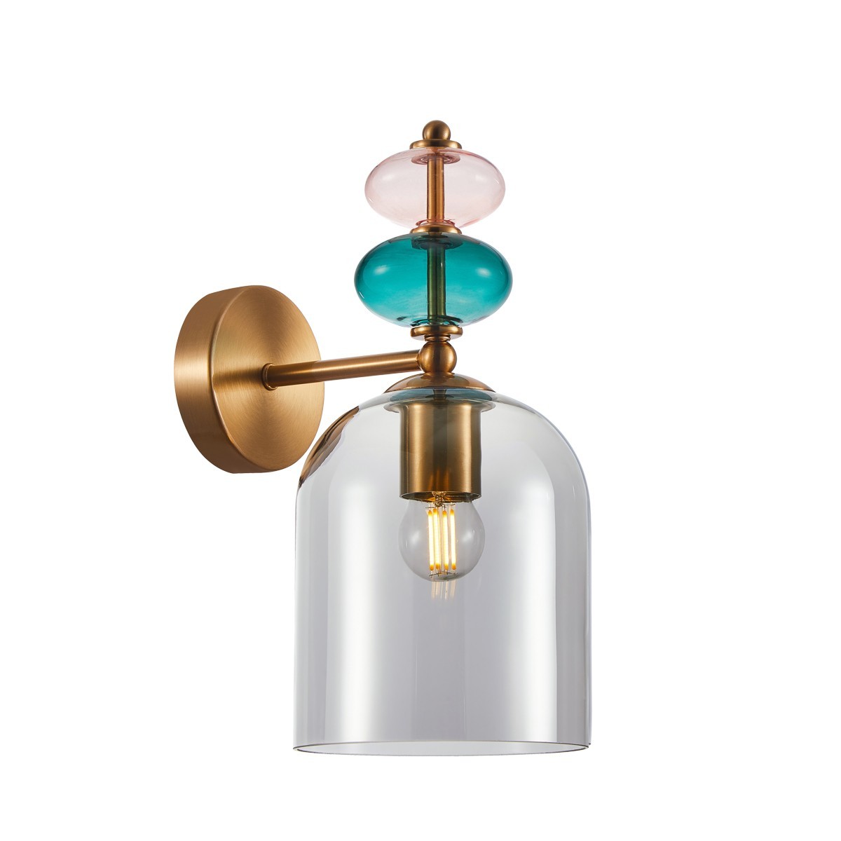 Lampa nowoczesna Kinkiet ITALUX WL-30263-1B-BRO-SG