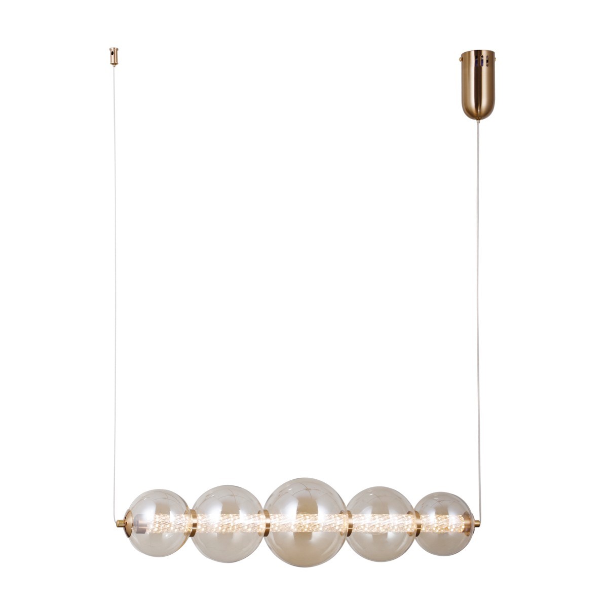 Nowoczesna lampa wisząca ITALUX PND-34359-5H-HBR-AMB