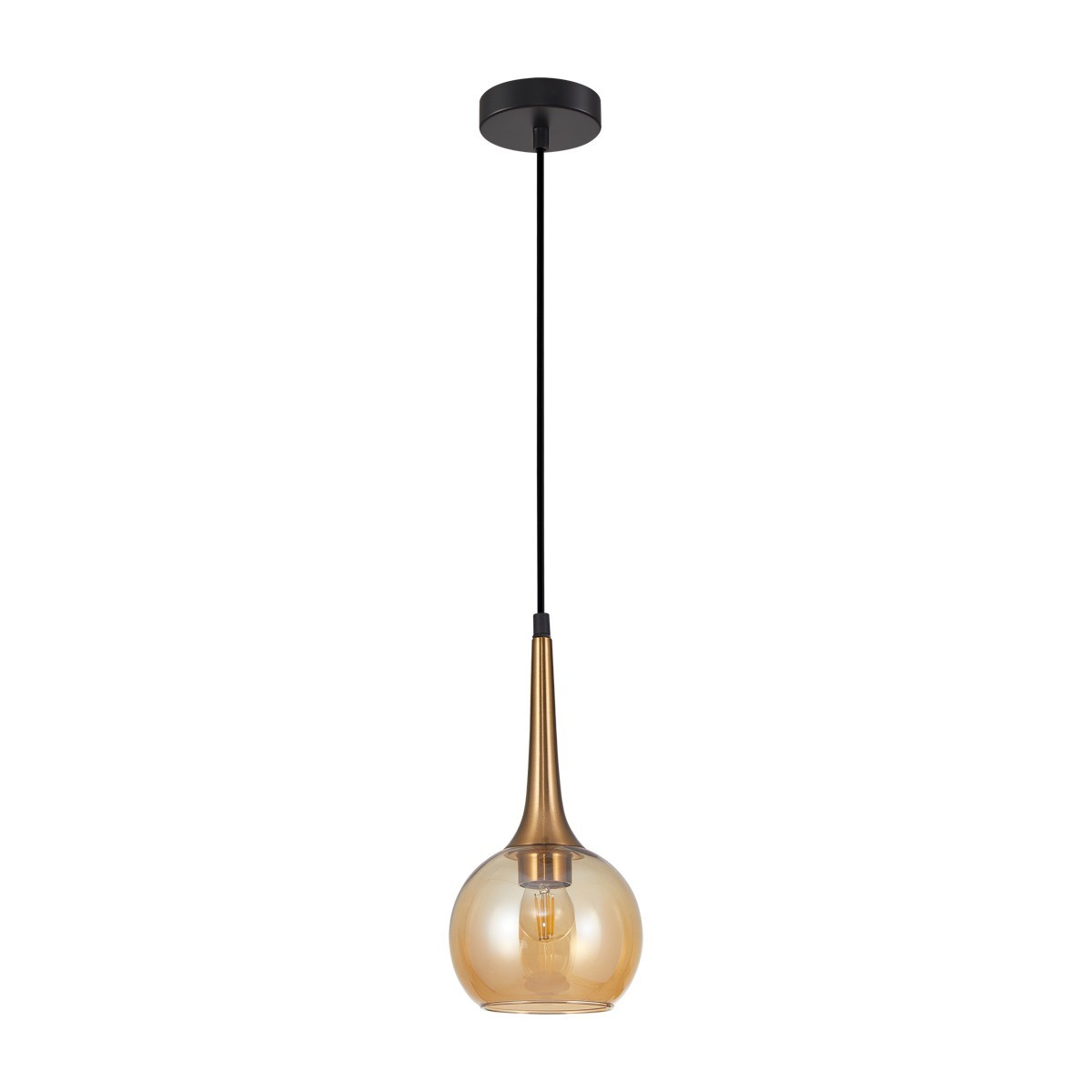 Nowoczesna lampa wisząca ITALUX PND-42361-1-BRO-AMB
