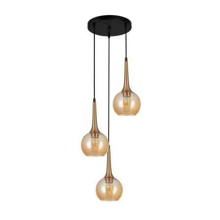 Nowoczesna lampa wisząca ITALUX PND-42361-3A-BRO-AMB