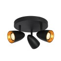 Lampy nowoczesne Reflektory i reflektorki ITALUX SPL-36748-3R-BK-GD
