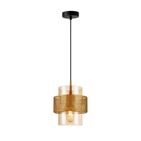 Nowoczesna lampa wisząca ITALUX PND-22132-1S-GD-AMB