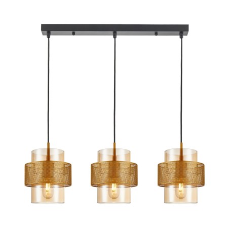 Nowoczesna lampa wisząca ITALUX PND-22132-3S-GD-AMB