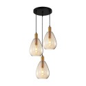 Nowoczesna lampa wisząca ITALUX PND-27812-3A-BRO-AMB