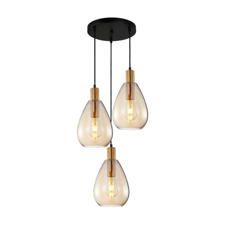Nowoczesna lampa wisząca ITALUX PND-27812-3A-BRO-AMB
