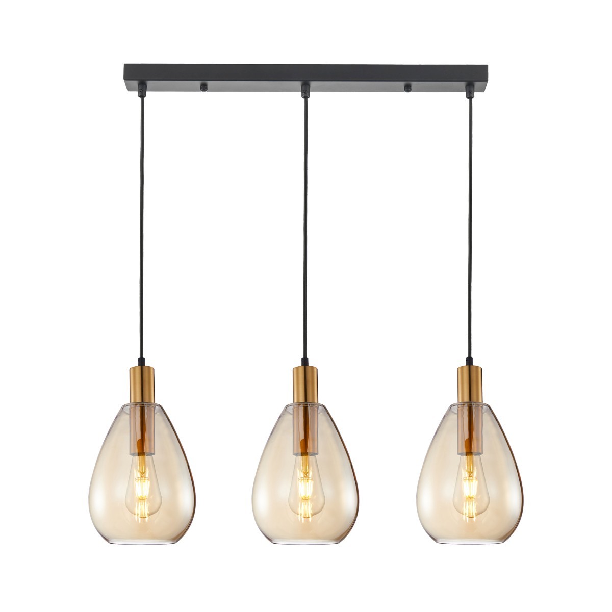 Nowoczesna lampa wisząca ITALUX PND-27812-3-BRO-AMB