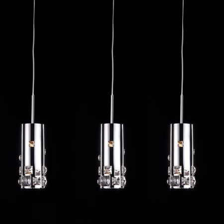 Lampa wisząca rurowa z kryształkami ITALUX MD1101807-3D CH