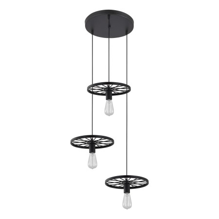 Lampa wisząca w stylu industrialnym i retro ITALUX MDM-2708-3 BK