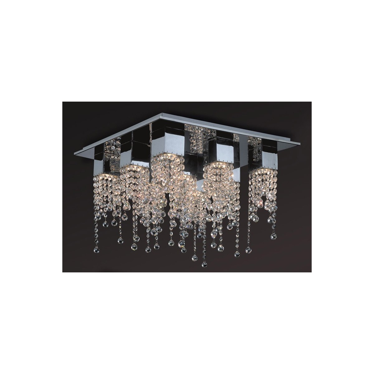 Lampa wisząca z kryształami ITALUX MX93708-9B