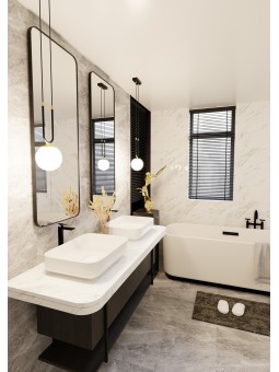 biała LAMPA WISZĄCA GLAM 1 BLACK/OPAL