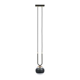 lampa wisząca transparentna z czarnym paskiem LAMPA WISZĄCA GLAM 1 BLACK/STRIPE