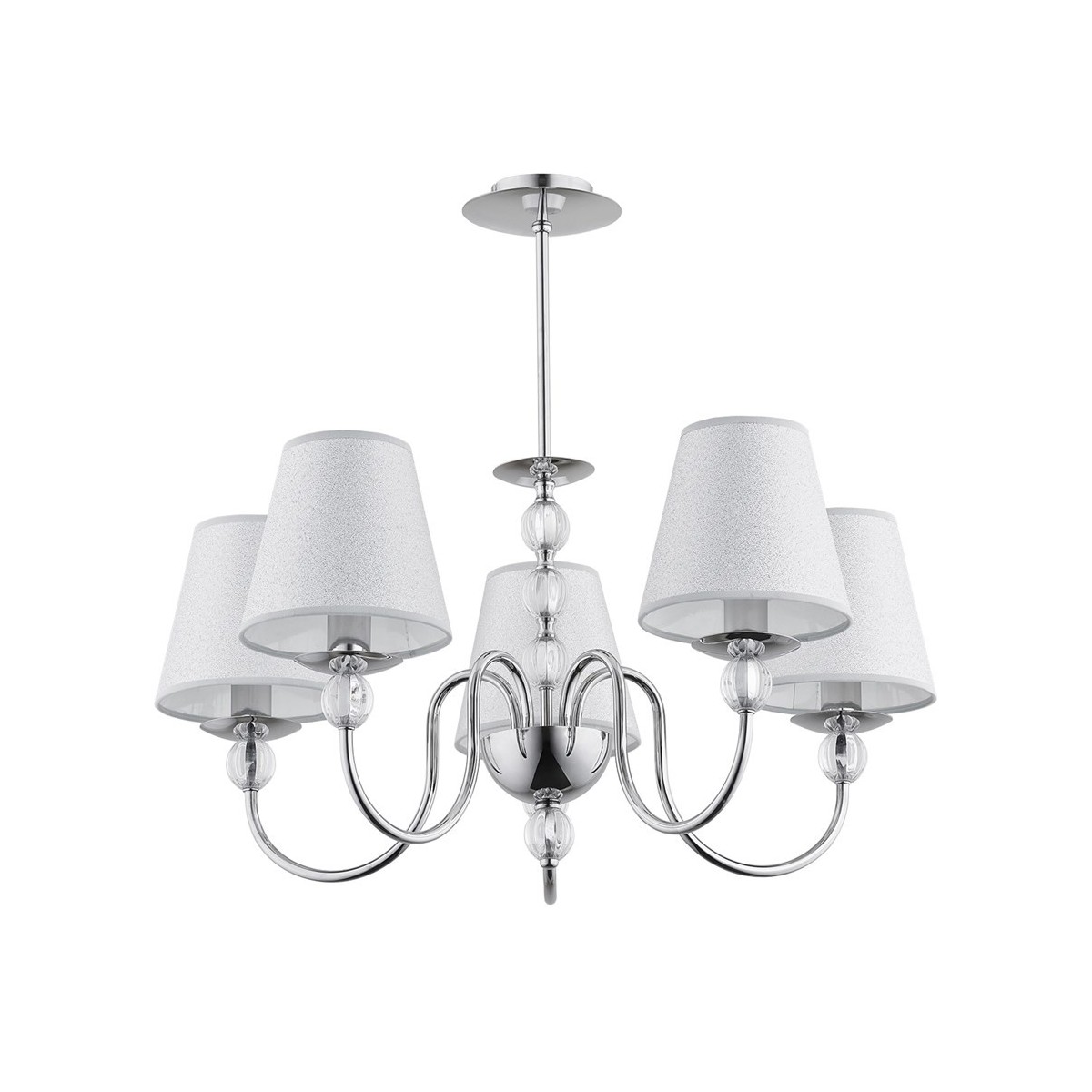 LAMPA SUFITOWA ALFA EMMANUELLE CHROM 5xE14