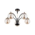 LAMPA SUFITOWA ALFA VIOLA CZARNO-ZŁOTA 5xE14