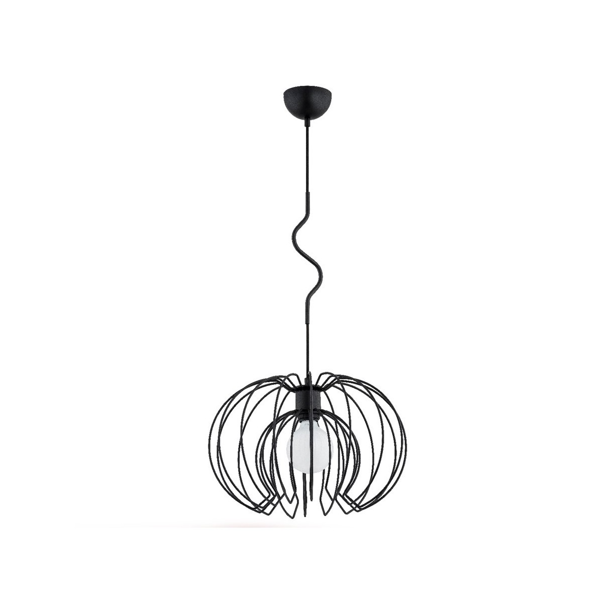 LAMPA WISZĄCA ALFA KIWI CZARNA 1xE27