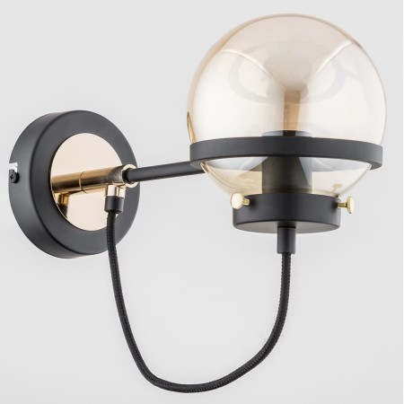 KINKIET ALFA VESTA CZARNO-ZŁOTY 1xE14