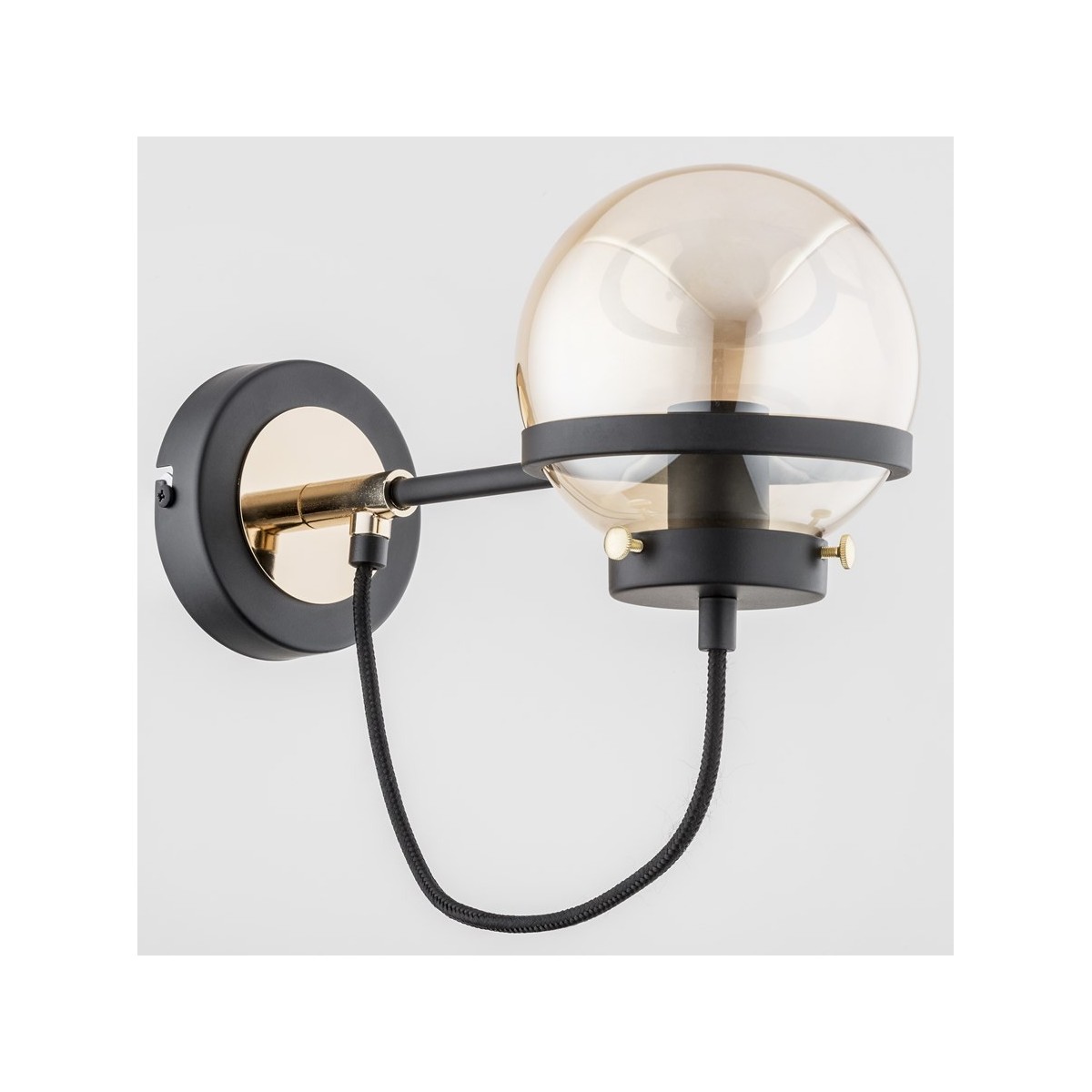 KINKIET ALFA VESTA CZARNO-ZŁOTY 1xE14