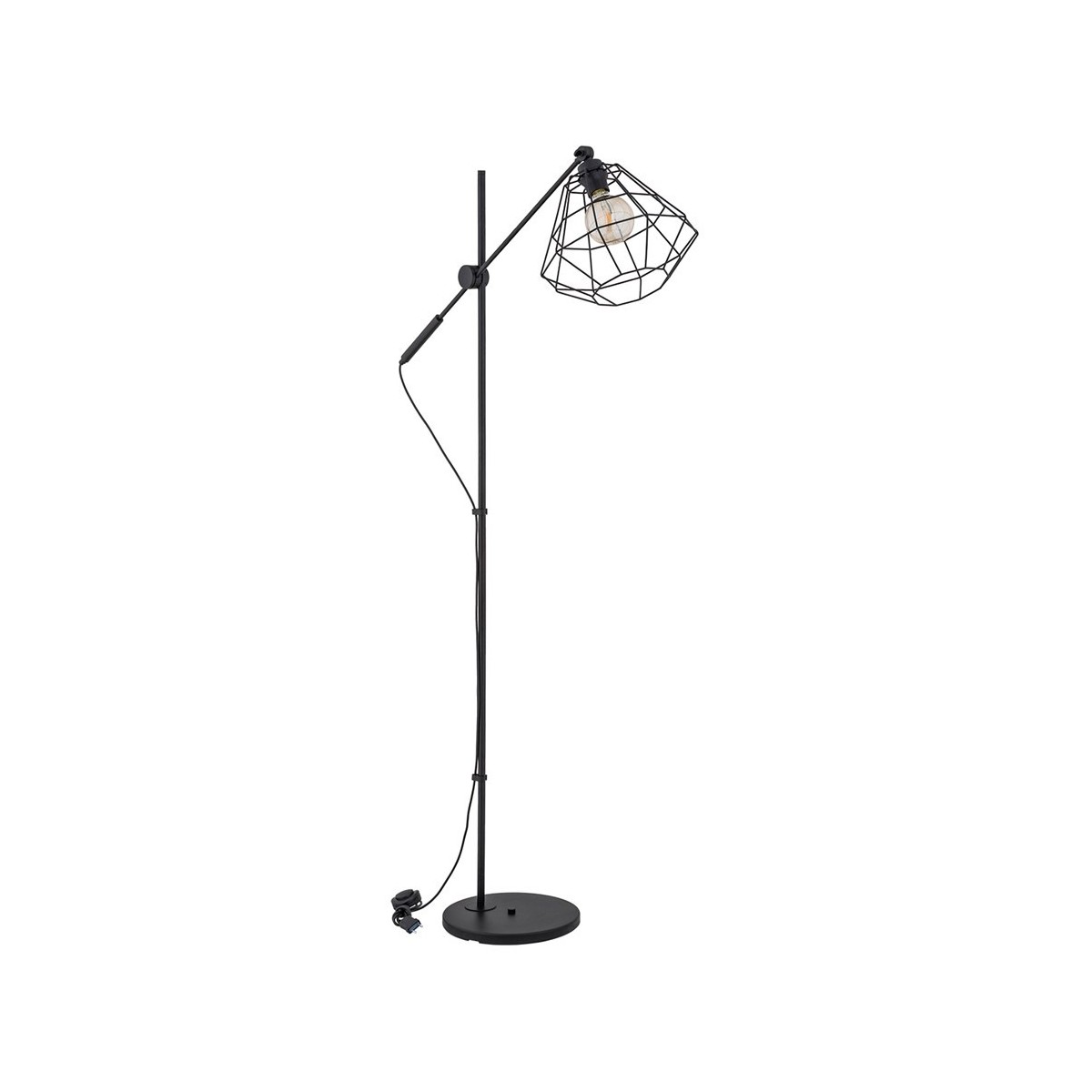 LAMPA PODŁOGOWA ALFA BOOGIE BIS CZARNA 1xE27