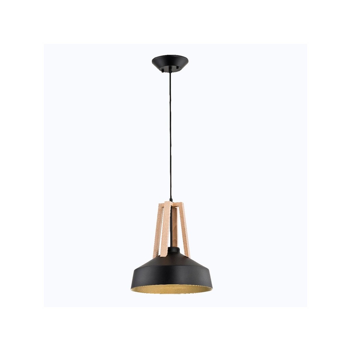 LAMPA WISZĄCA ALFA DROP DREWNIANA 1xE27