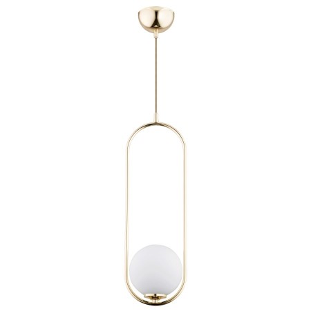 LAMPA WISZĄCA ALFA NOVAL L ZŁOTA 1xE14