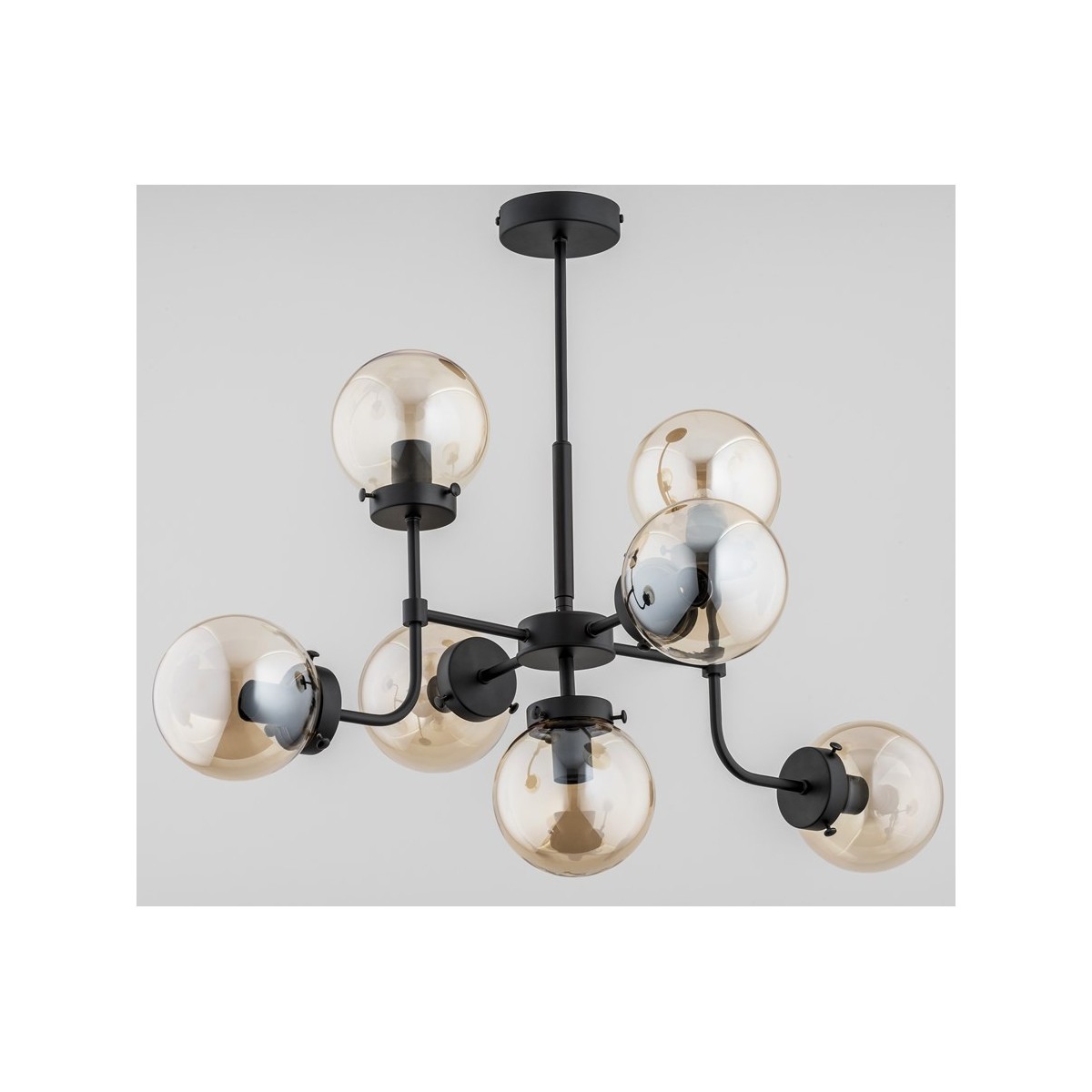 LAMPA SUFITOWA ALFA TRANSFORMERS CZARNA 7xE14