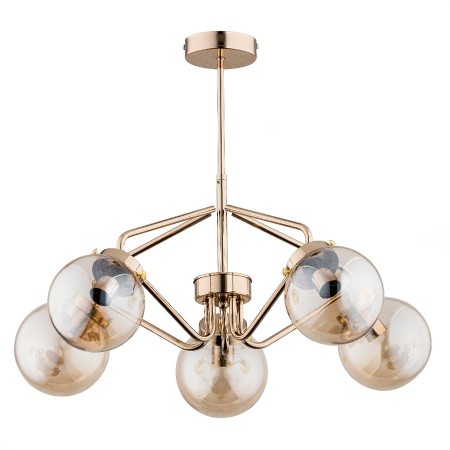 LAMPA SUFITOWA ALFA BARSUM ZŁOTA 5xE14
