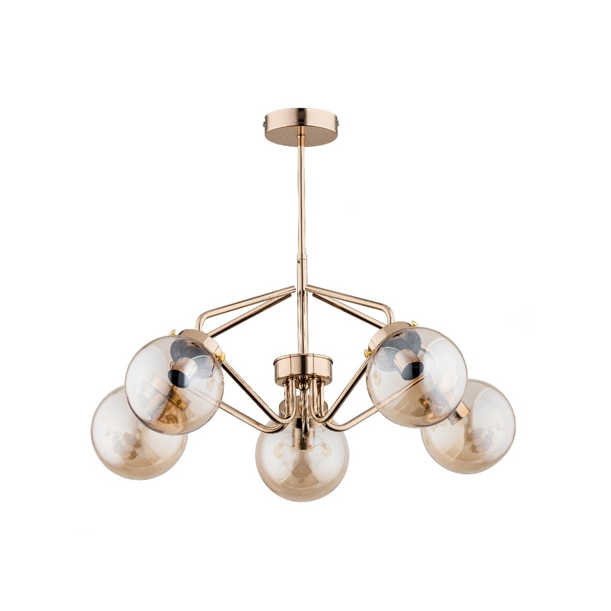 LAMPA SUFITOWA ALFA BARSUM ZŁOTA 5xE14