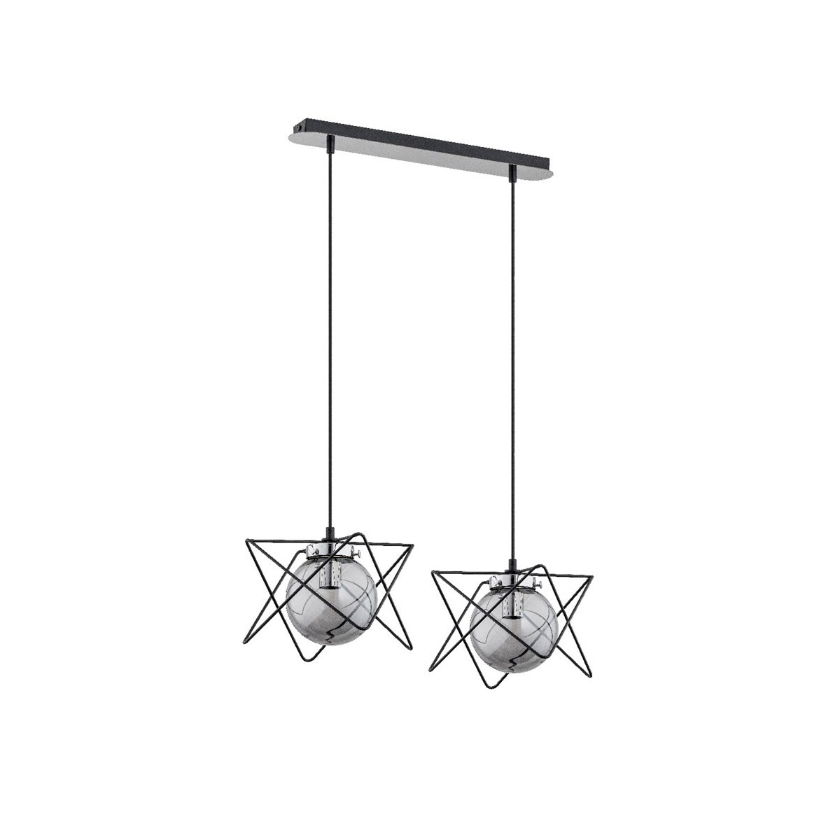 LAMPA WISZĄCA ALFA SAGITO SZYNA CHROM 2xE14