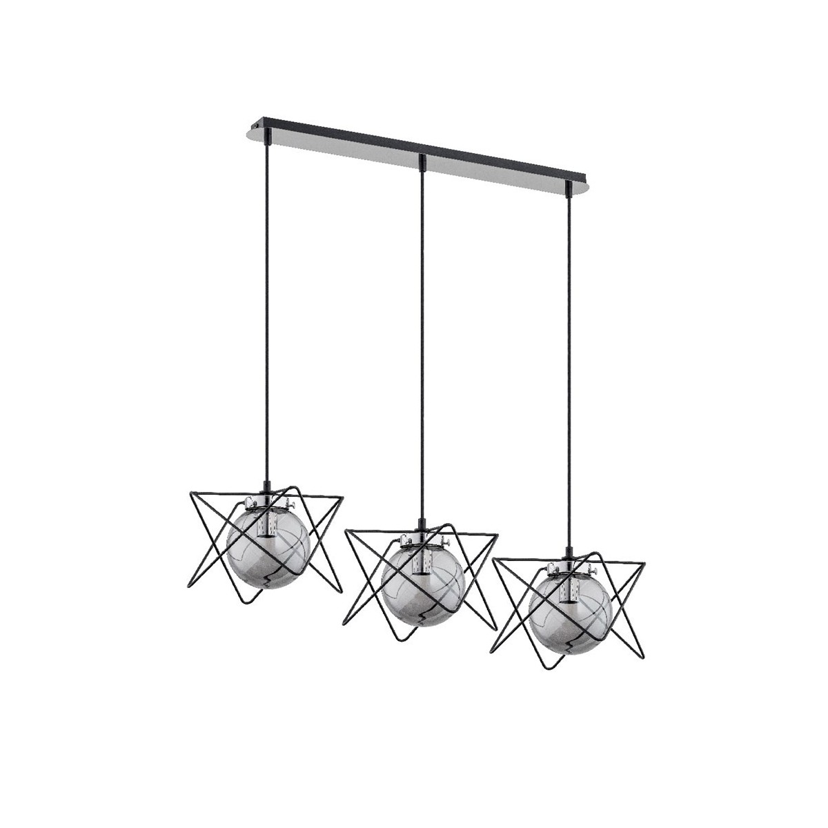 LAMPA WISZĄCA ALFA SAGITO SZYNA CHROM 3xE14