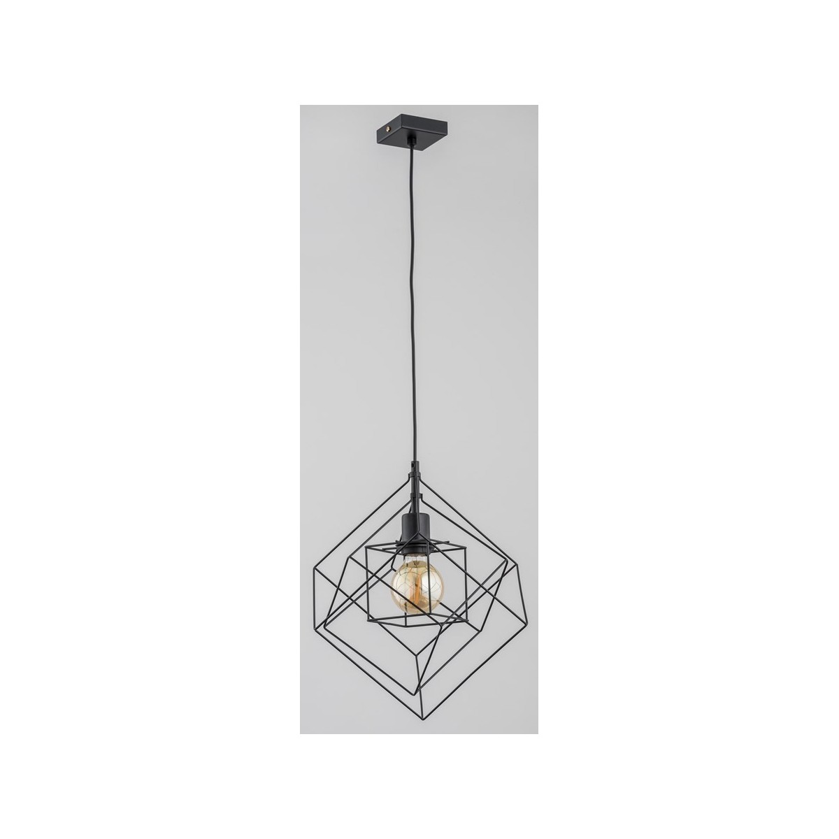 LAMPA WISZĄCA ALFA CONTI CZARNA 1xE27