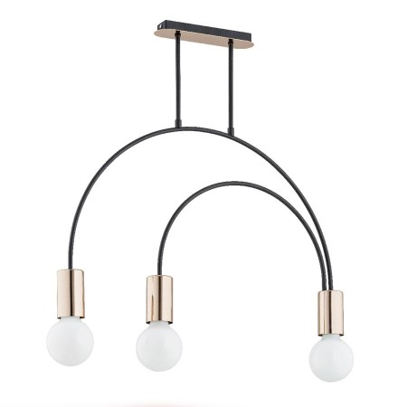 LAMPA SUFITOWA ALFA HARRY CZARNA 3xE27