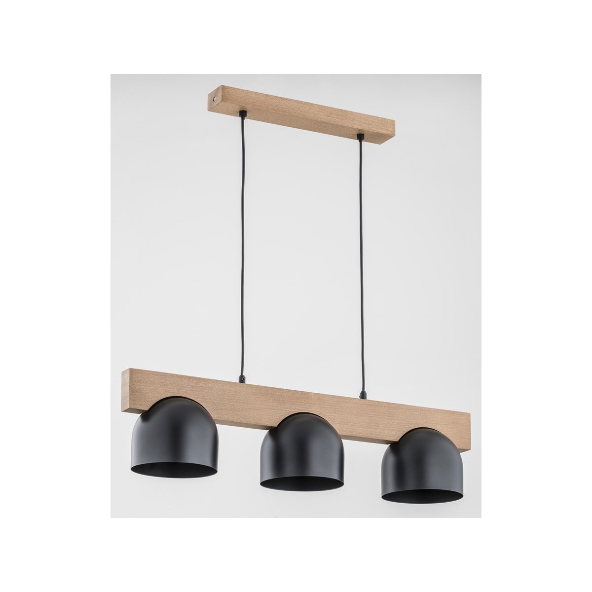 LAMPA WISZĄCA ALFA GROS DREWNIANA 3xE27