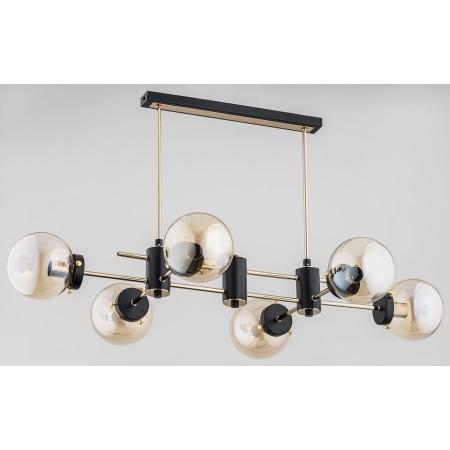 LAMPA SUFITOWA ALFA LINIO SOLA CZARNO-ZŁOTA 6xE14