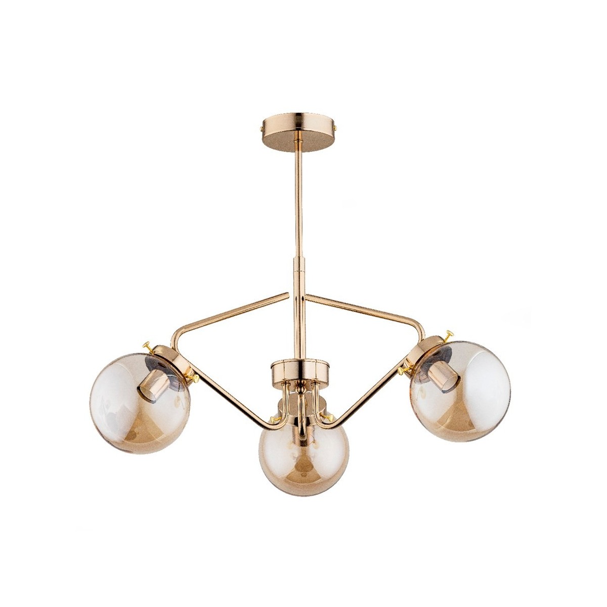 LAMPA SUFITOWA ALFA BARSUM ZŁOTA 3xE14