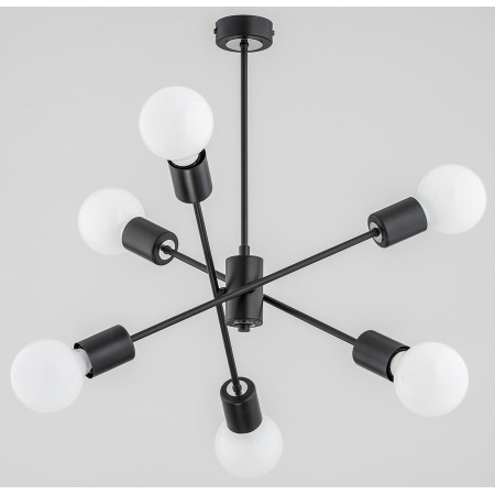 LAMPA SUFITOWA ALFA MADI CZARNA 6xE27