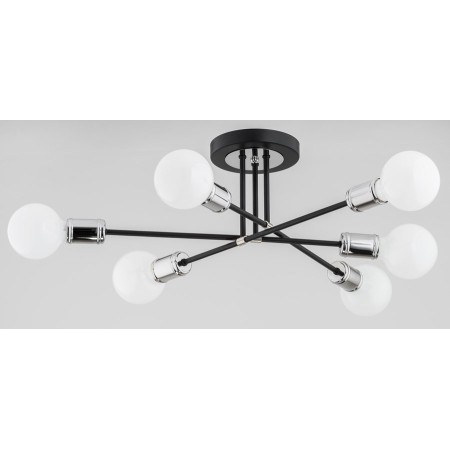 LAMPA SUFITOWA ALFA TOLEDO CZARNA 6xE27