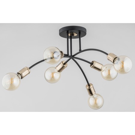 LAMPA SUFITOWA ALFA LANTI CZARNA 6xE27