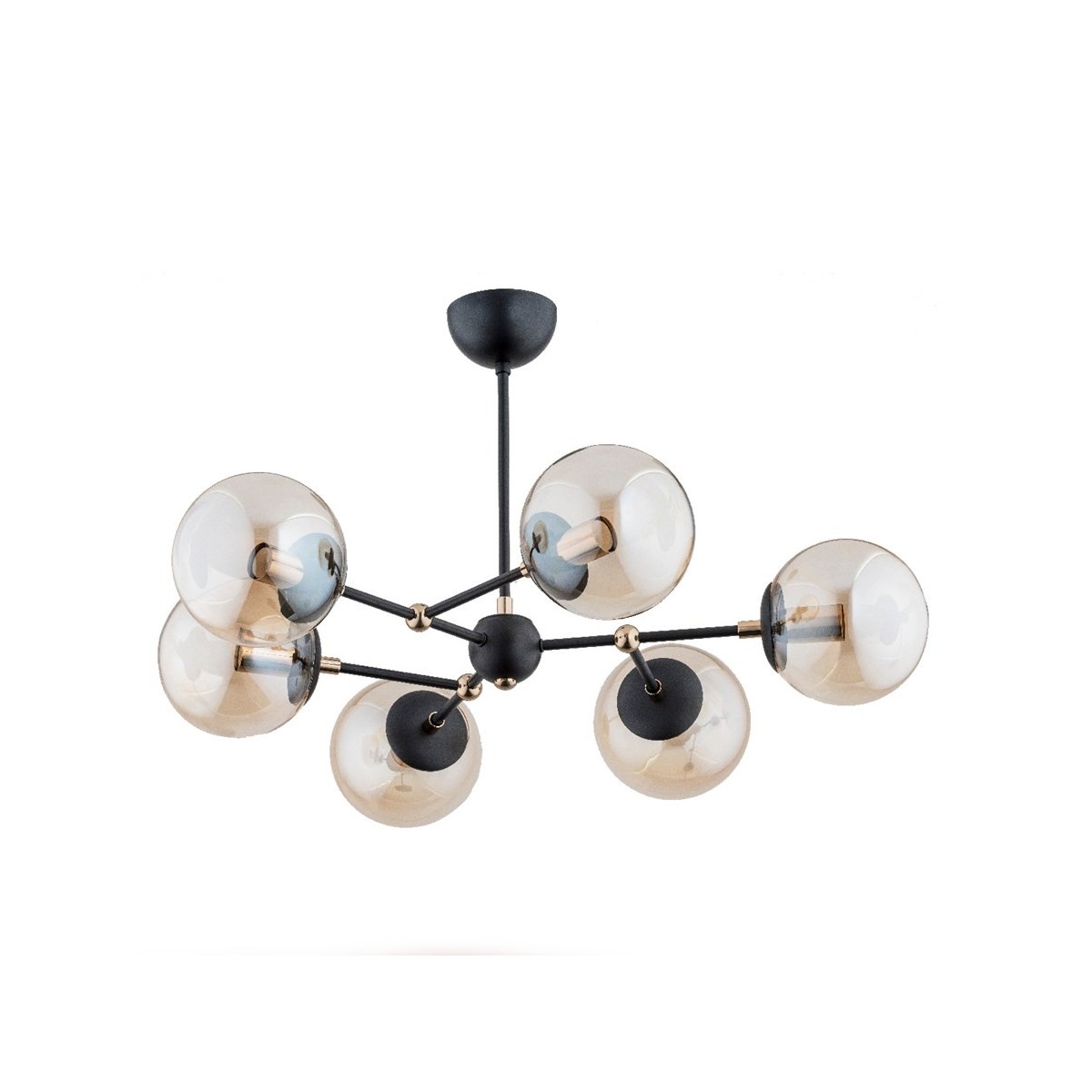 LAMPA SUFITOWA ALFA ITORIS CZARNA 6xE27