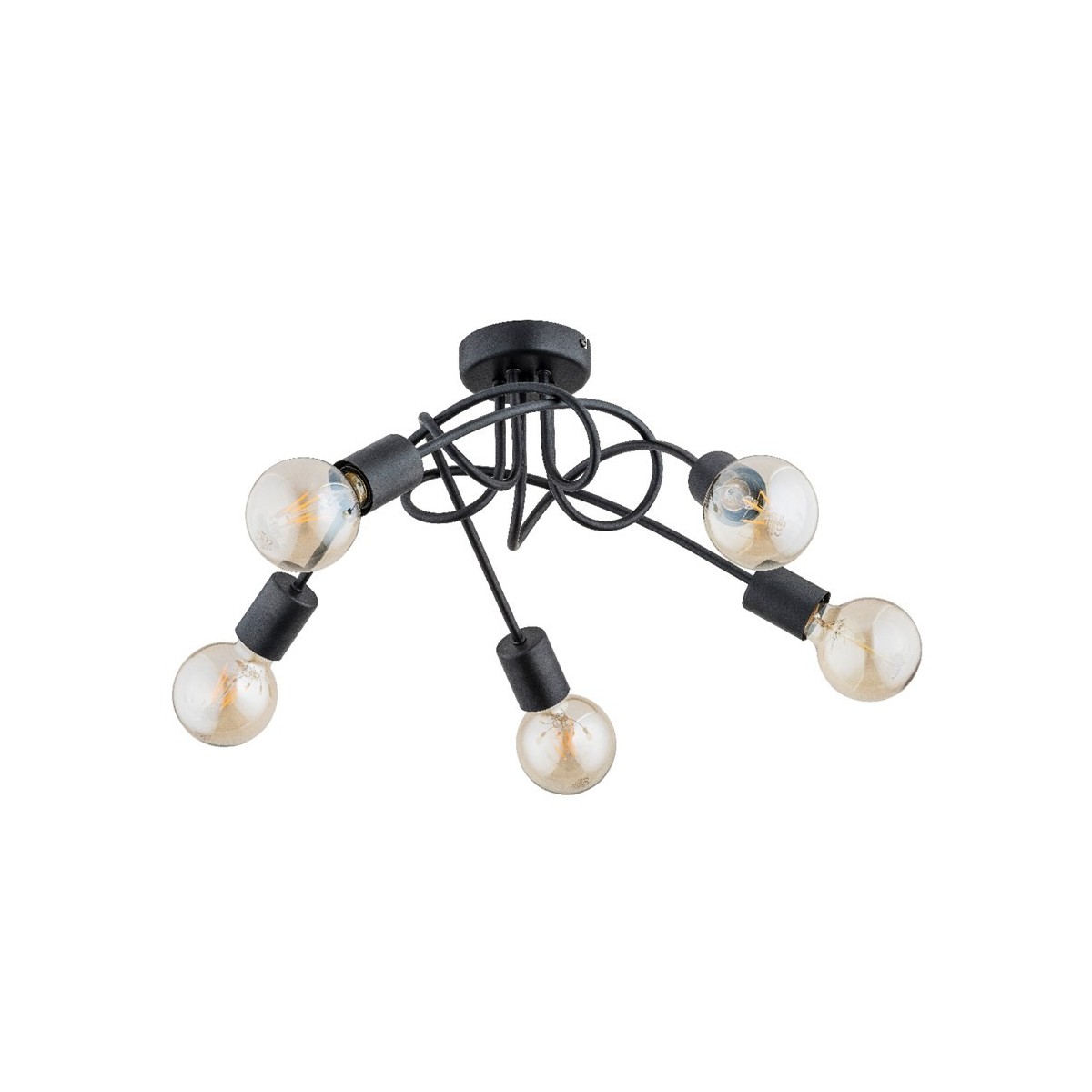 LAMPA SUFITOWA ALFA TRAVERS CZARNA 5xE27