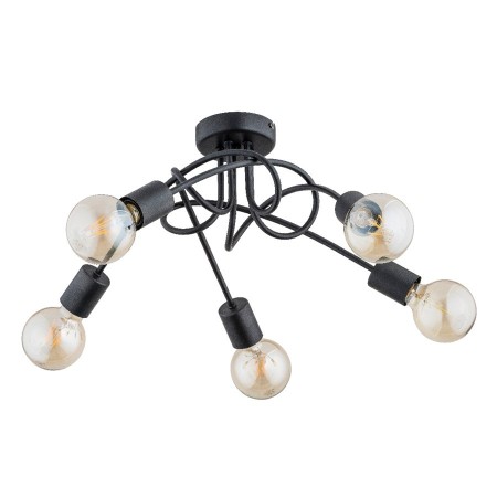 LAMPA SUFITOWA ALFA TRAVERS CZARNA 5xE27
