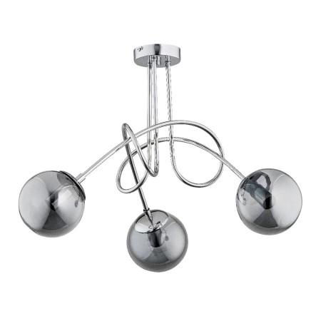 LAMPA SUFITOWA ALFA TANGO SZKŁO CHROM 3xE14