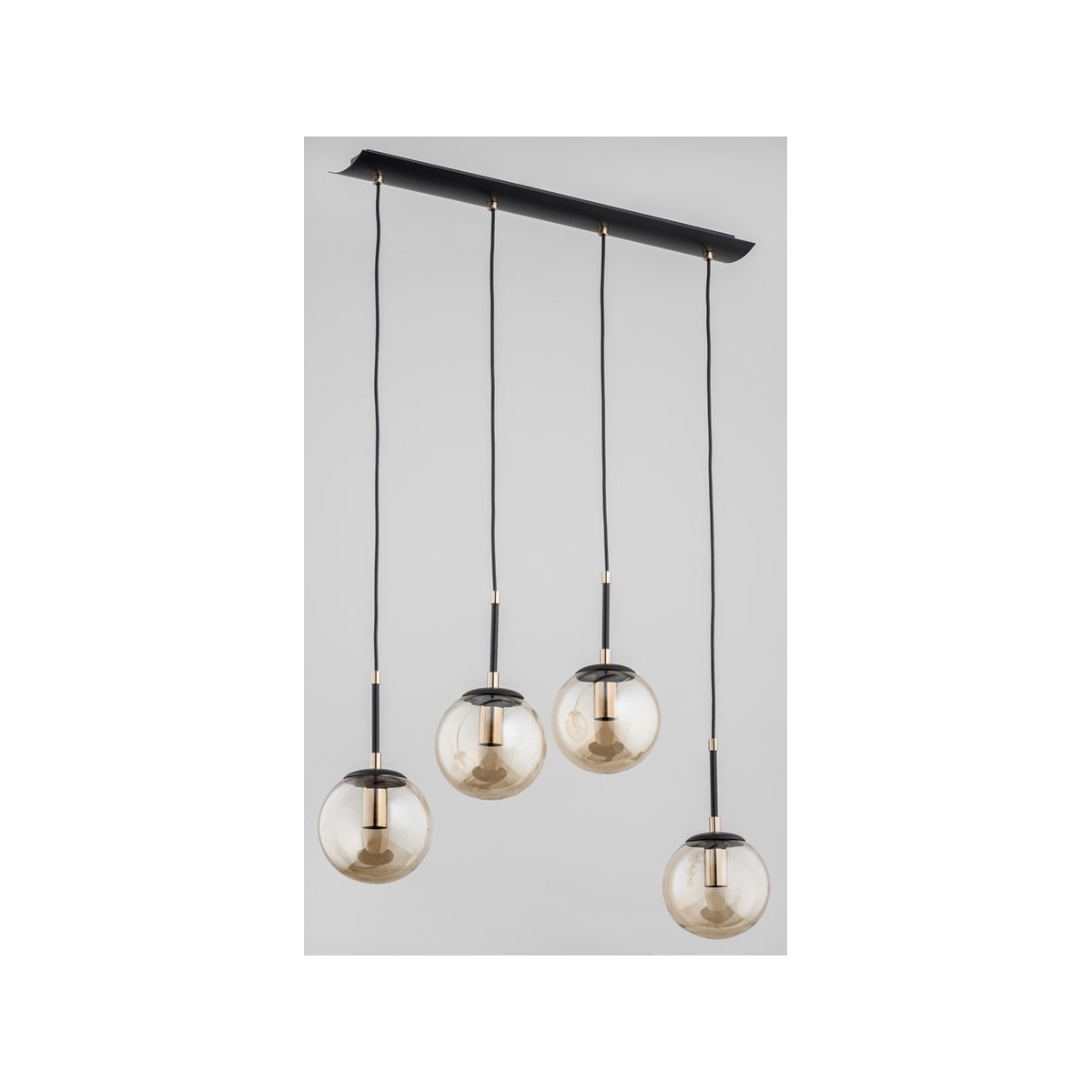 LAMPA WISZĄCA ALFA SEBIA CZARNA 4xE14