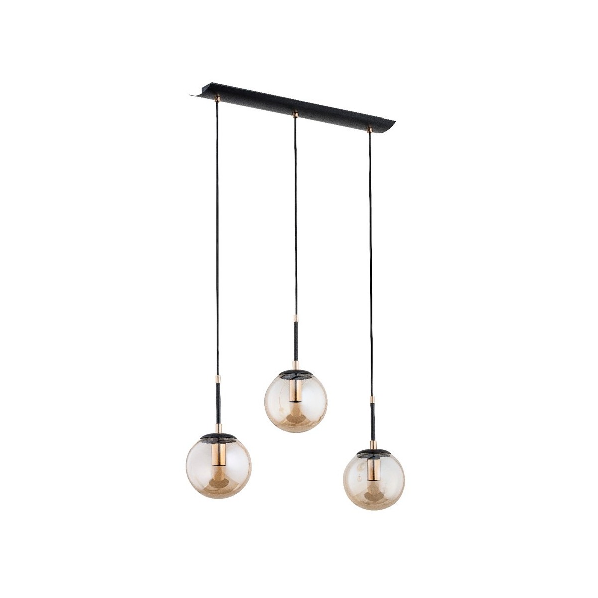 LAMPA WISZĄCA ALFA SEBIA CZARNA 3xE14