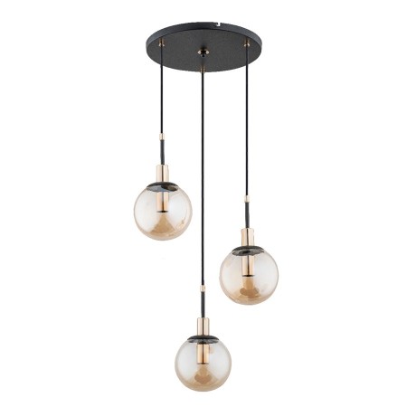 LAMPA WISZĄCA ALFA SEBIA CZARNA 3xE14